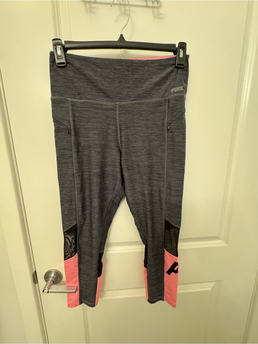 PINK Victoria's Secret Gray and Pink Women’s Athletic Leggings